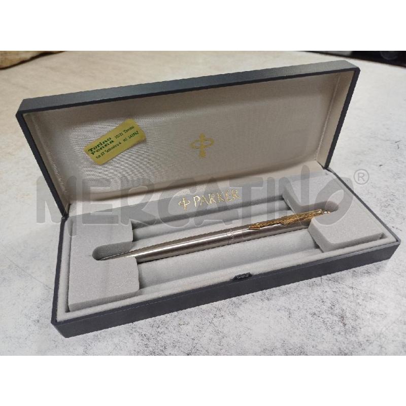 PENNA A SFERA ARGENTATA DORATA PARKER  | Mercatino dell'Usato Moncalieri - fr. moriondo 1
