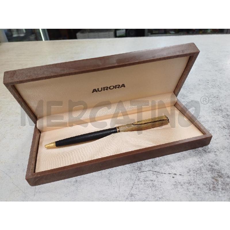 PENNA A SFERA NERA DORATA AURORA  | Mercatino dell'Usato Moncalieri - fr. moriondo 1