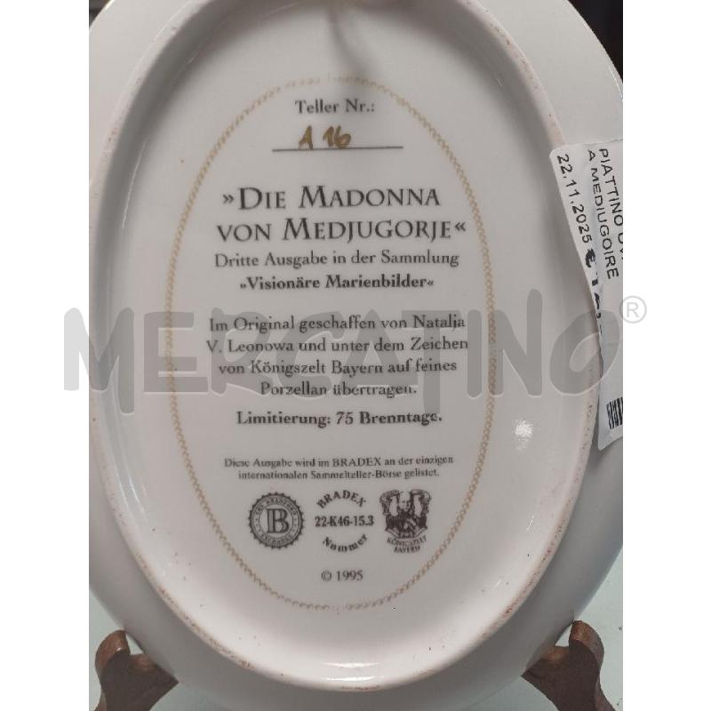 PIATTINO OVALE MADONNA MEDIUGOIRE  | Mercatino dell'Usato Moncalieri - fr. moriondo 2