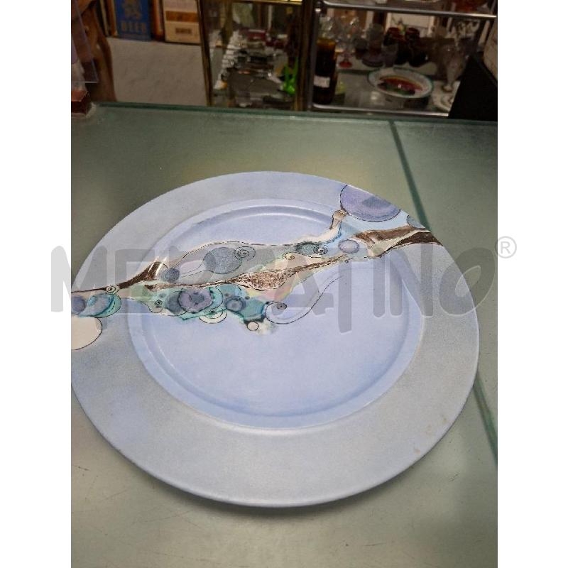 PIATTO GERMANY ARGENTATO BLU | Mercatino dell'Usato Moncalieri - fr. moriondo 1