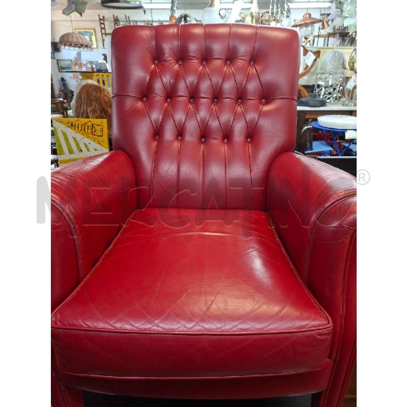 POLTRONA PELLE BORDEAUX | Mercatino dell'Usato Moncalieri - fr. moriondo 4