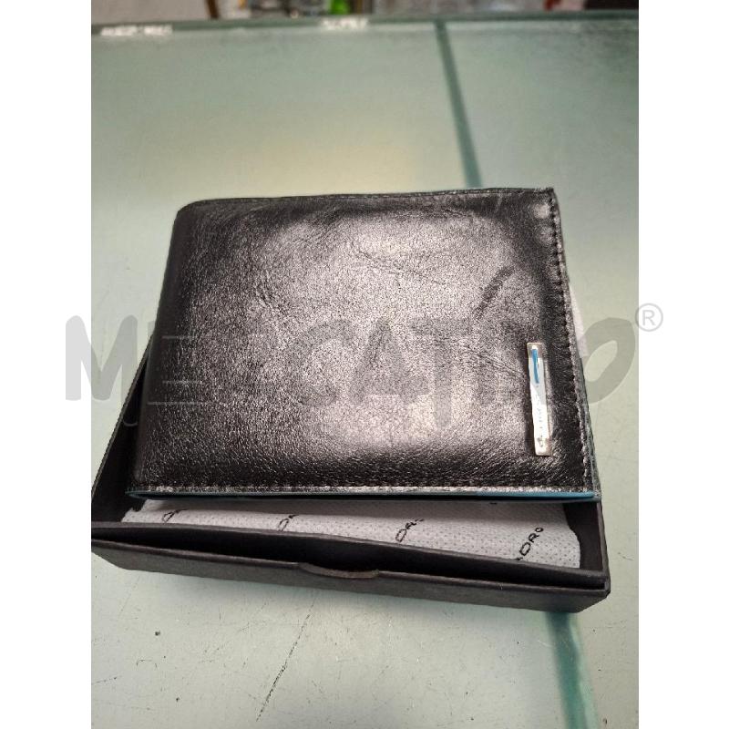 PORTA FOGLIO PELLE NERO PQUADRO | Mercatino dell'Usato Moncalieri - fr. moriondo 1
