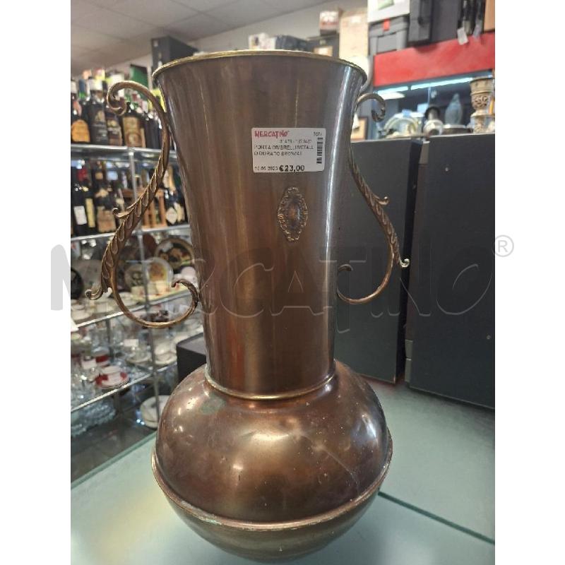 PORTA OMBRELLI METALLO DORATO BRONZATO | Mercatino dell'Usato Moncalieri - fr. moriondo 1