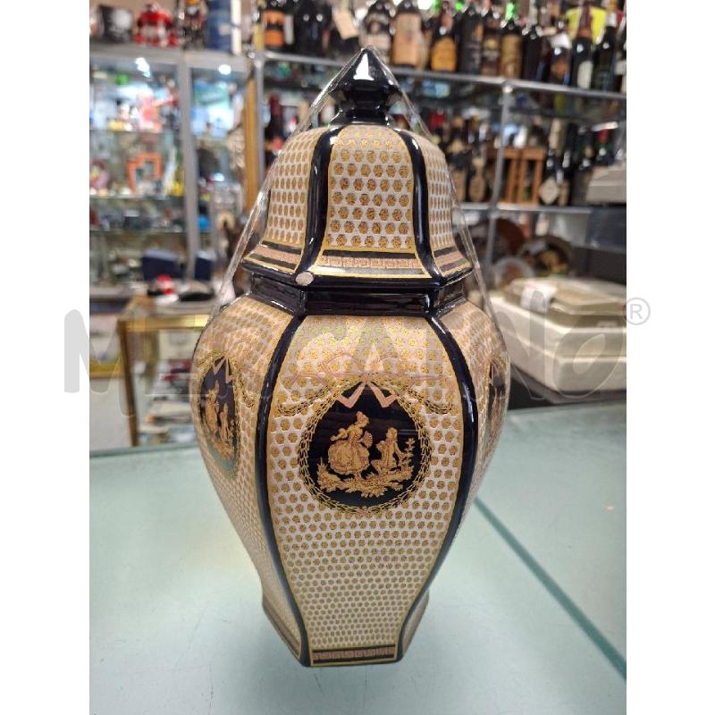 POTICHE VASO BLU DAMINI DORATI | Mercatino dell'Usato Moncalieri - fr. moriondo 1