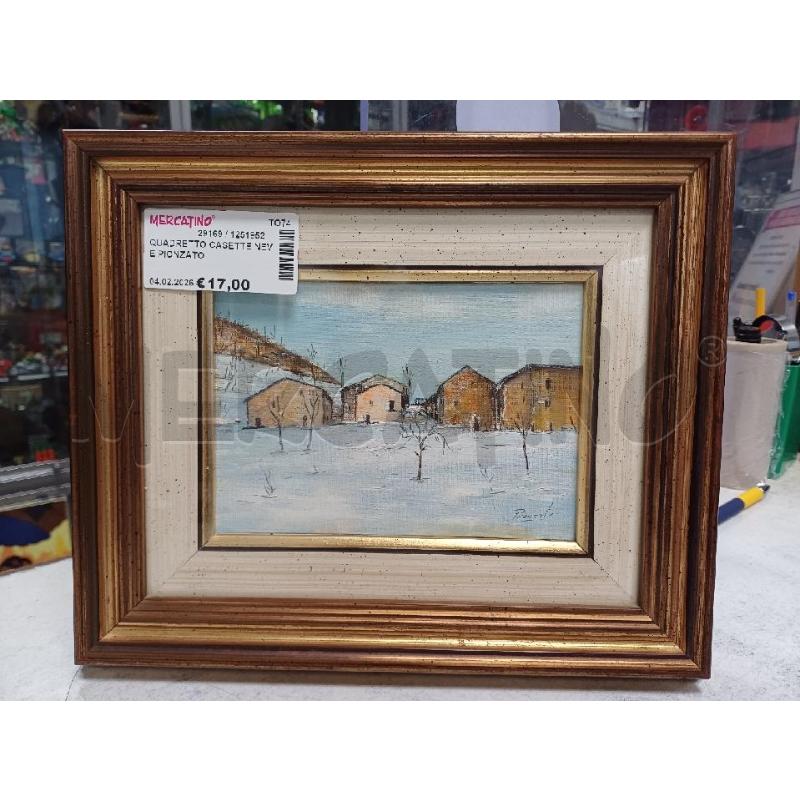 QUADRETTO CASETTE NEVE PIONZATO | Mercatino dell'Usato Moncalieri - fr. moriondo 1