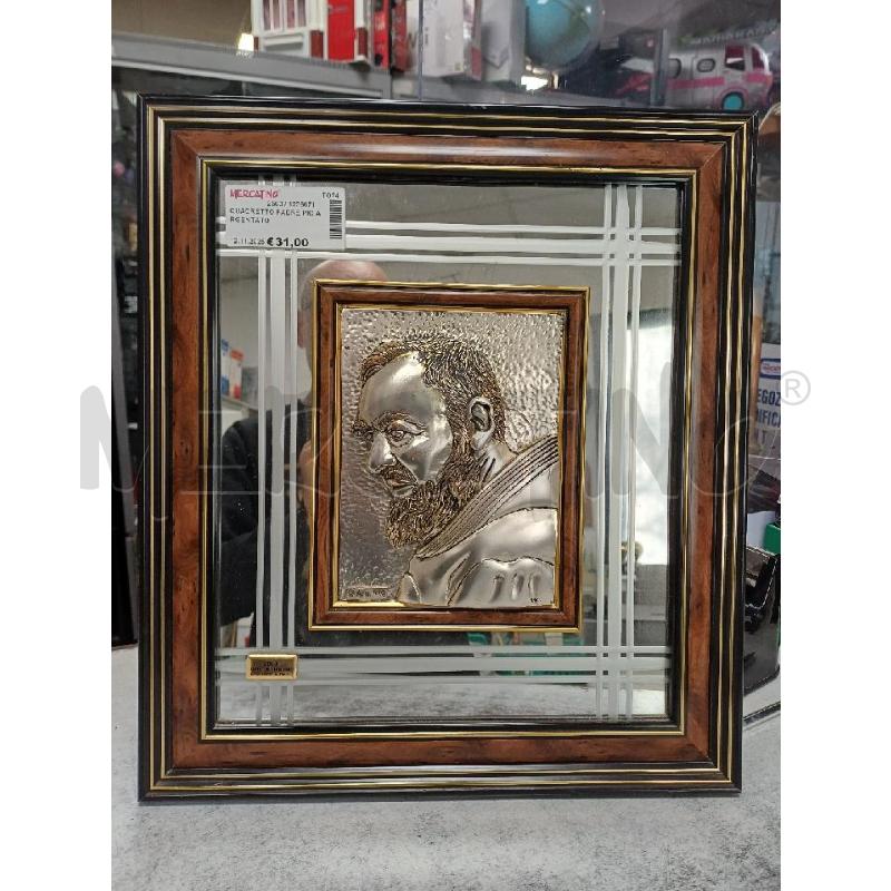 QUADRETTO PADRE PIO ARGENTATO | Mercatino dell'Usato Moncalieri - fr. moriondo 1