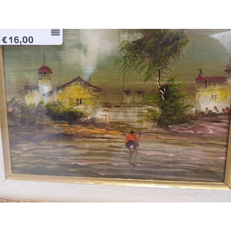 QUADRETTO PAESAGGIO UOMO GIACCA ROSSA | Mercatino dell'Usato Moncalieri - fr. moriondo 2