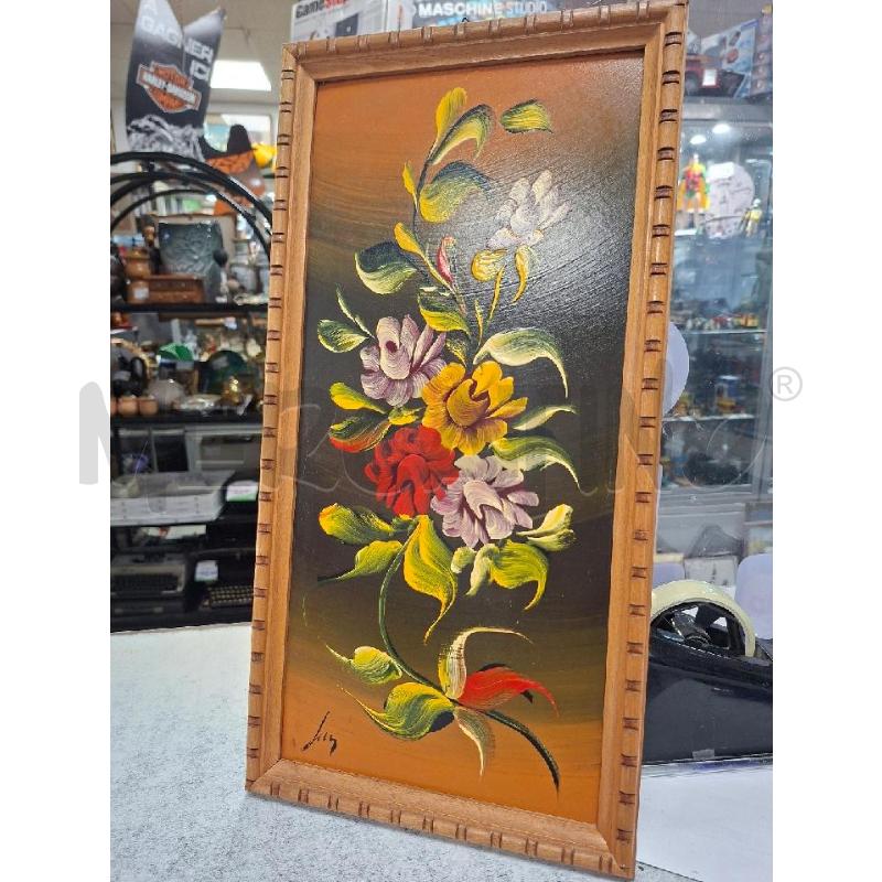 QUADRETTO VECCHIO DIPINTO FIORI | Mercatino dell'Usato Moncalieri - fr. moriondo 1