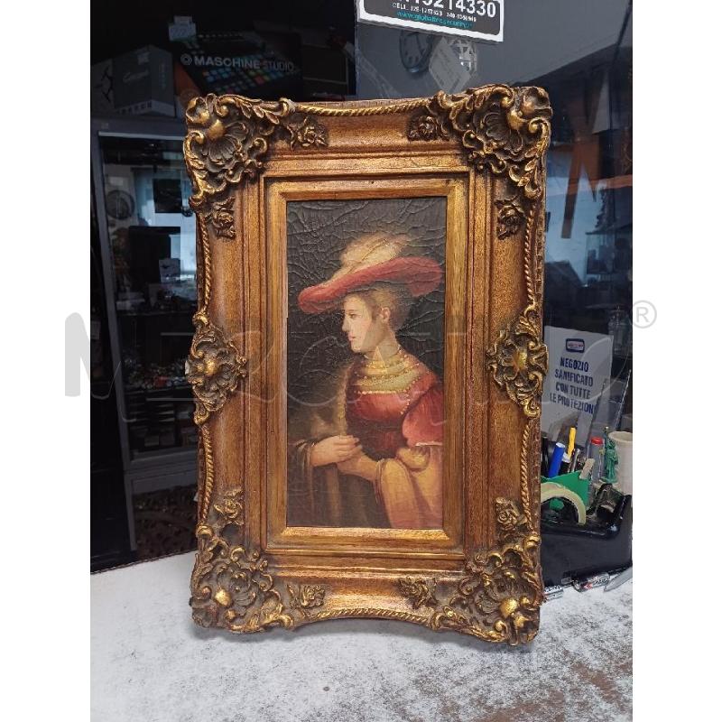 QUADRO DAMA CAPPELLO  | Mercatino dell'Usato Moncalieri - fr. moriondo 1