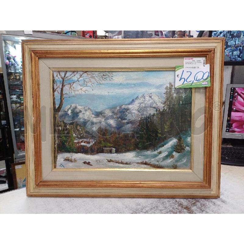 QUADRO DIPINTO PAESAGGIO INNEVATO ZA  | Mercatino dell'Usato Moncalieri - fr. moriondo 1