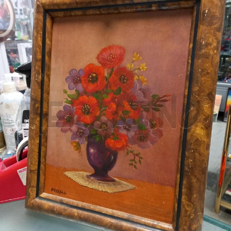 QUADRO DIPINTO PIVANO VASO CON FIORI | Mercatino dell'Usato Moncalieri - fr. moriondo 2