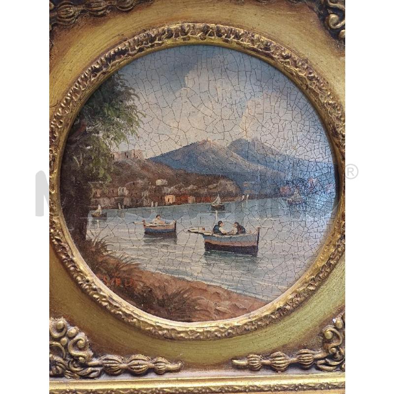 QUADRO DIPINTO SU TAVOLA GOLFO DI NAPOLI | Mercatino dell'Usato Moncalieri - fr. moriondo 2