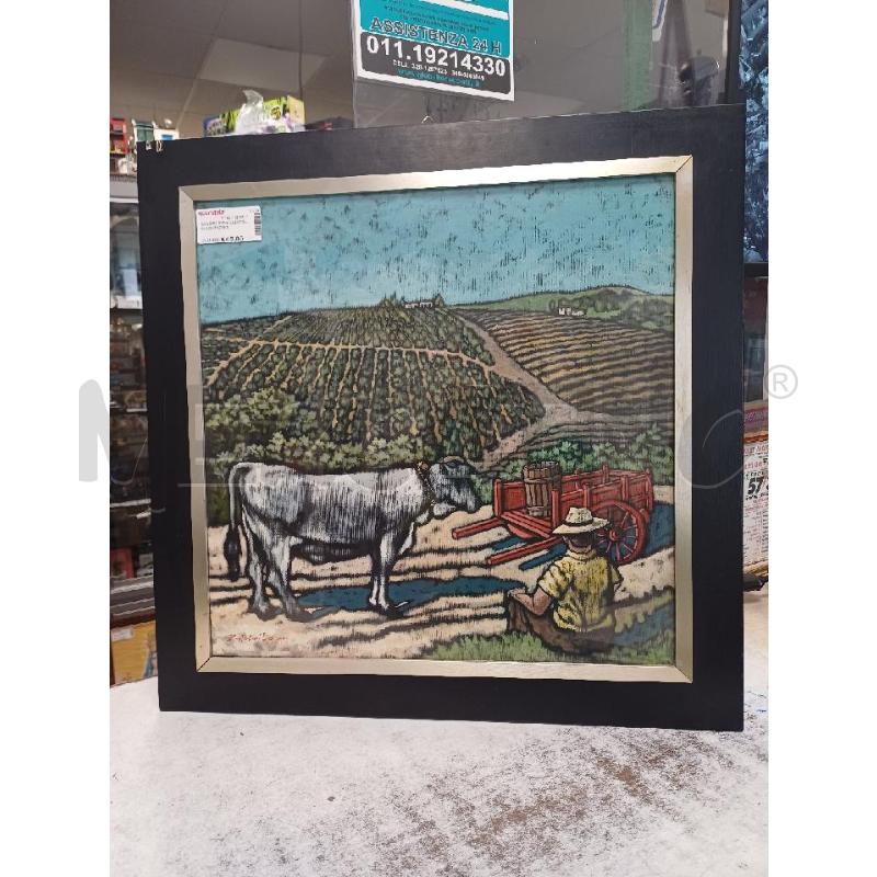 QUADRO DIPINTO ZUFOLINI CONTADINO | Mercatino dell'Usato Moncalieri - fr. moriondo 1