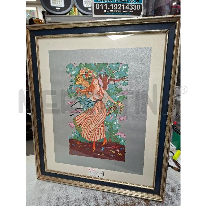 QUADRO DONNA CONN FIORI ALBERO A. FIELD | Mercatino dell'Usato Moncalieri - fr. moriondo 1