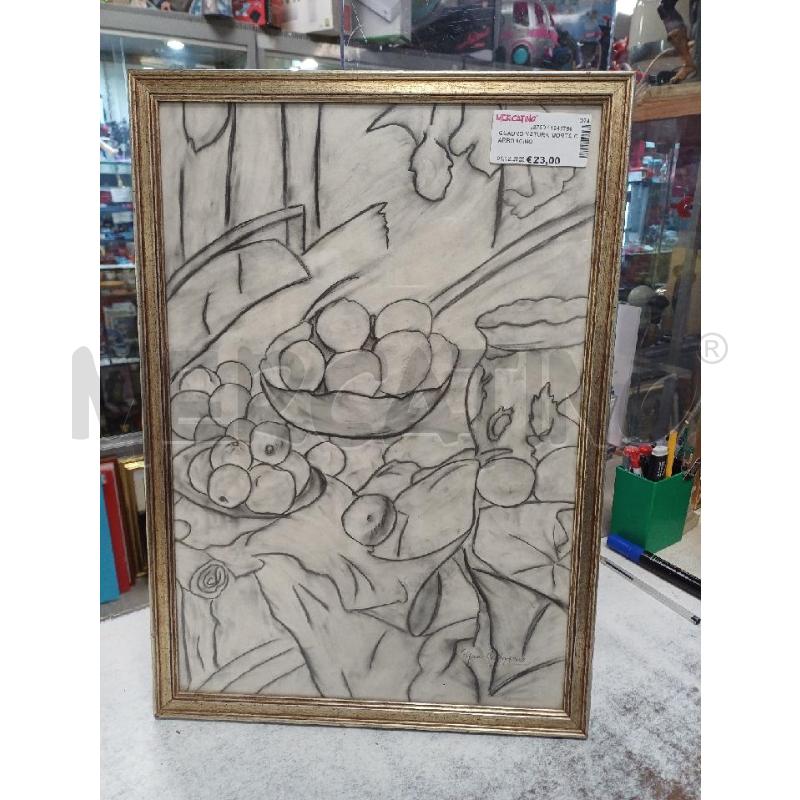 QUADRO NATURA MORTA CARBONCINO | Mercatino dell'Usato Moncalieri - fr. moriondo 1