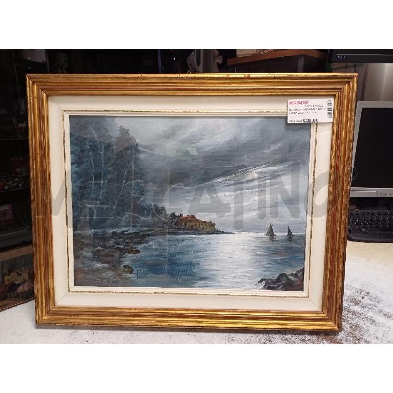 QUADRO PAESAGGIO NOTTURNO LAZZAROTTO ROMANO 2013 | Mercatino dell'Usato Moncalieri - fr. moriondo 1