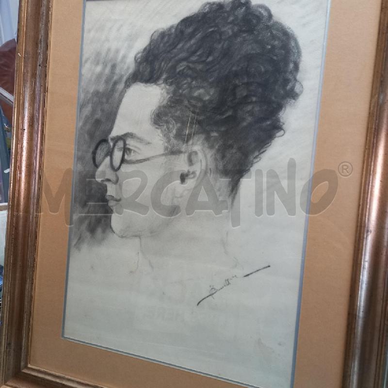 QUADRO VOLTO UOMO CARBONCINO FIRMATO | Mercatino dell'Usato Moncalieri - fr. moriondo 2