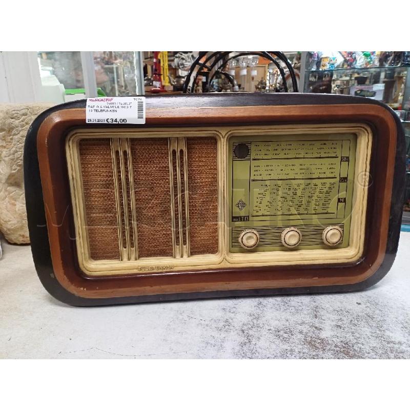 RADIO A VALVOLE MOD T 13 TELEFUNKEN | Mercatino dell'Usato Moncalieri - fr. moriondo 1