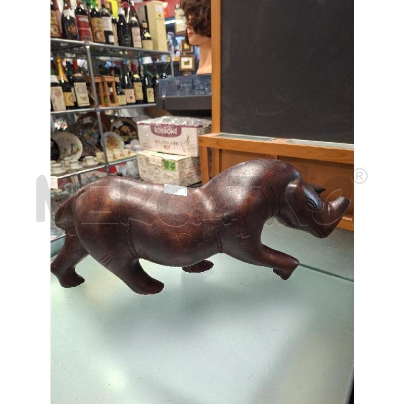SCULTURA LEGNO RINNOCERONTE | Mercatino dell'Usato Moncalieri - fr. moriondo 2