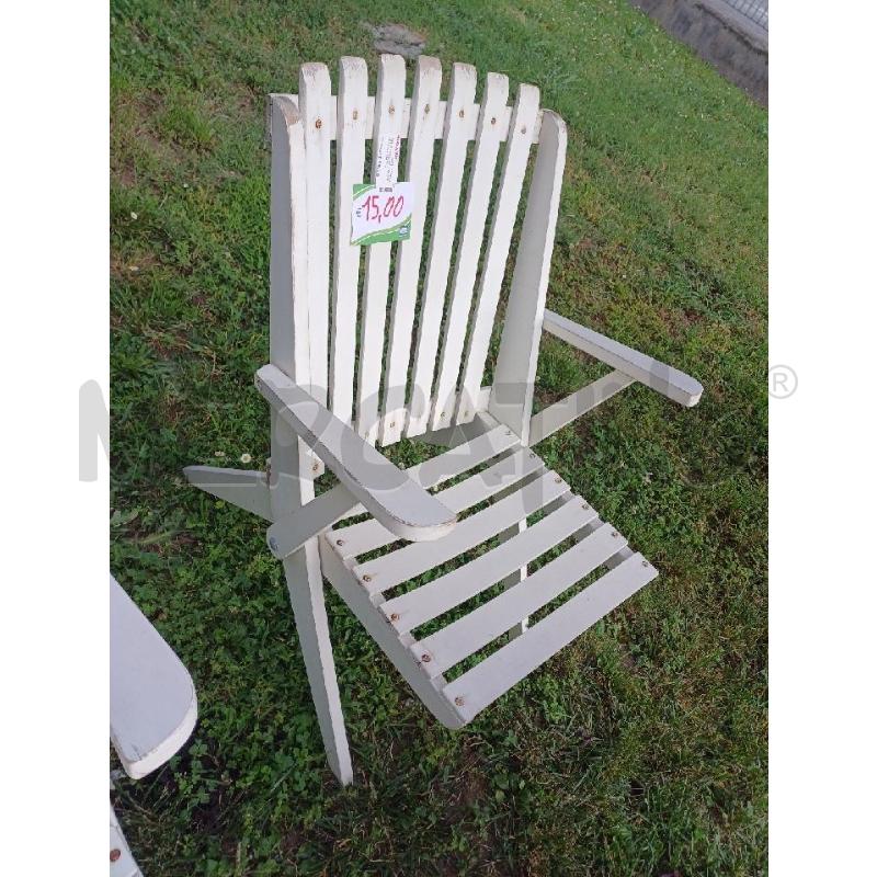 SEDIA BIANCA DA GIARDINO PIEGHEVOLE | Mercatino dell'Usato Moncalieri - fr. moriondo 2