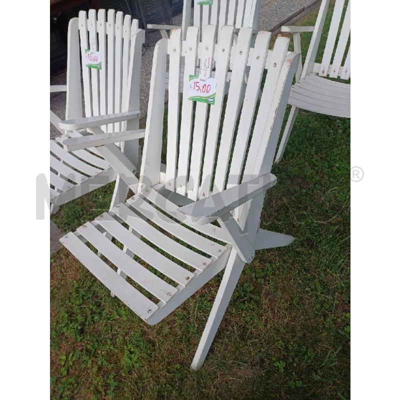 SEDIA BIANCA DA GIARDINO PIEGHEVOLE | Mercatino dell'Usato Moncalieri - fr. moriondo 2
