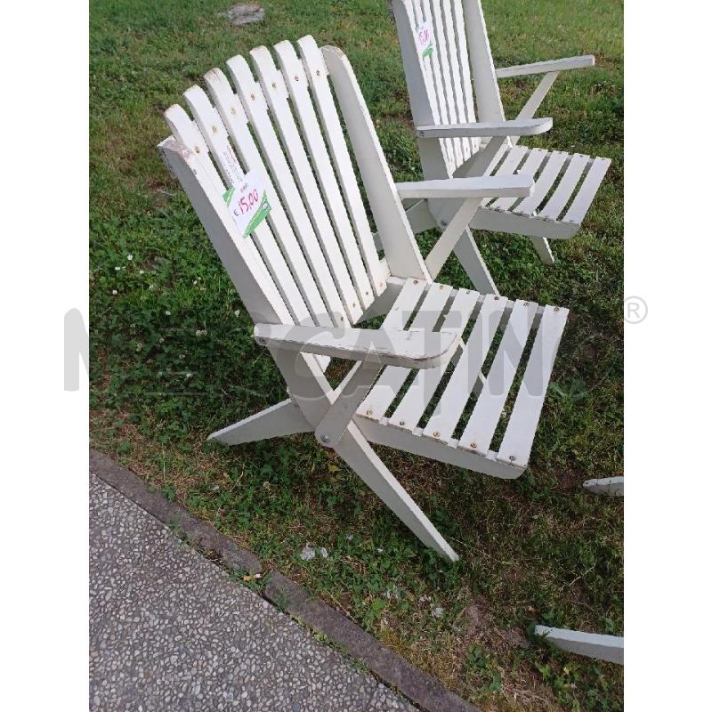 SEDIA BIANCA DA GIARDINO PIEGHEVOLE | Mercatino dell'Usato Moncalieri - fr. moriondo 2