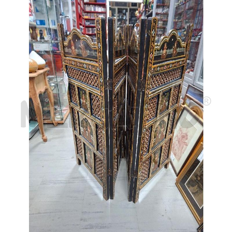 SEPARE' BASSO PER CAMINO LEGNO INDIA DIPINTO  | Mercatino dell'Usato Moncalieri - fr. moriondo 3