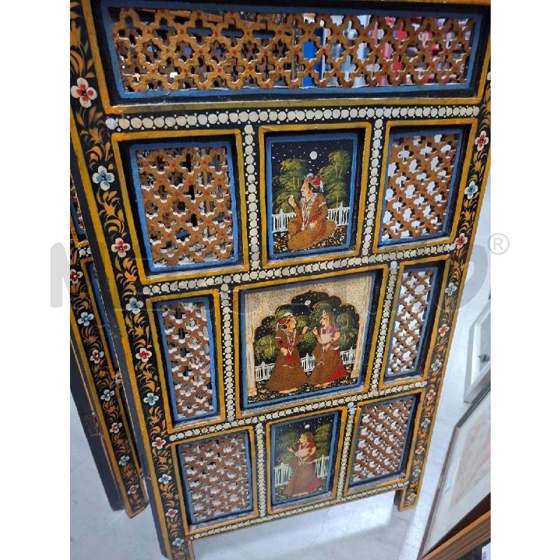 SEPARE' BASSO PER CAMINO LEGNO INDIA DIPINTO  | Mercatino dell'Usato Moncalieri - fr. moriondo 4