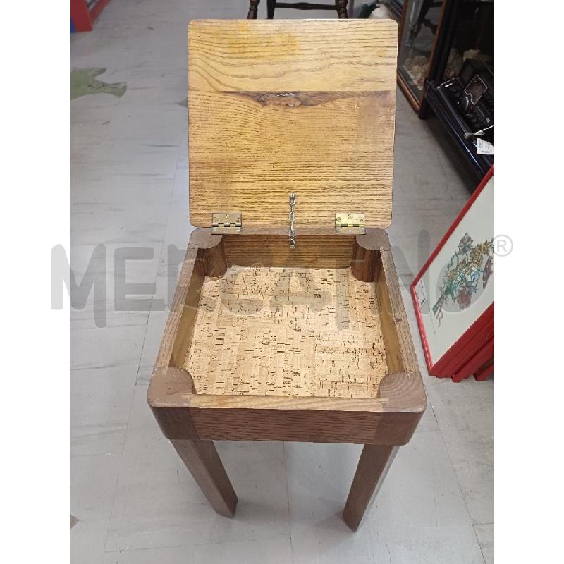 SGABELLO CONTENITORE LEGNO | Mercatino dell'Usato Moncalieri - fr. moriondo 3