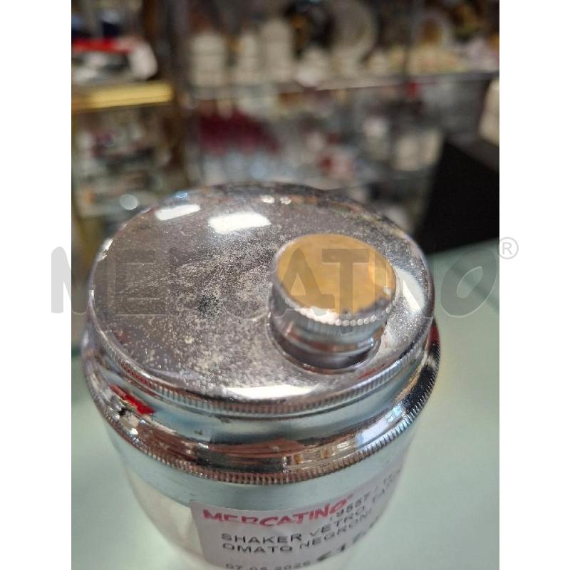SHAKER VETRO TAPPO CROMATO NEGRONI  | Mercatino dell'Usato Moncalieri - fr. moriondo 2