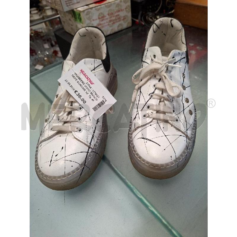 SNEAKERS UOMO BIANCO NERE BORCHIE V2 | Mercatino dell'Usato Moncalieri - fr. moriondo 3