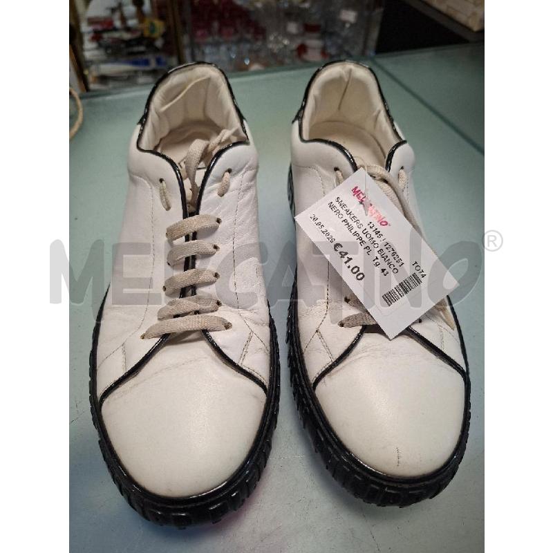 SNEAKERS UOMO BIANCO NERO PHILIPPE PLEIN | Mercatino dell'Usato Moncalieri - fr. moriondo 1