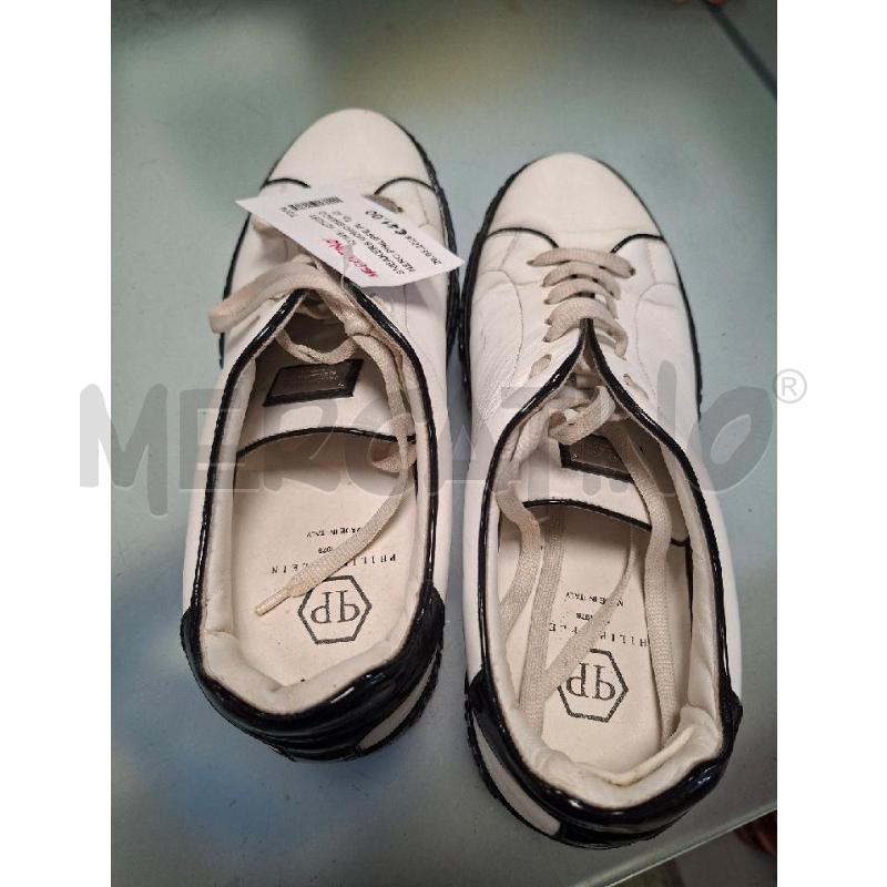 SNEAKERS UOMO BIANCO NERO PHILIPPE PLEIN | Mercatino dell'Usato Moncalieri - fr. moriondo 2