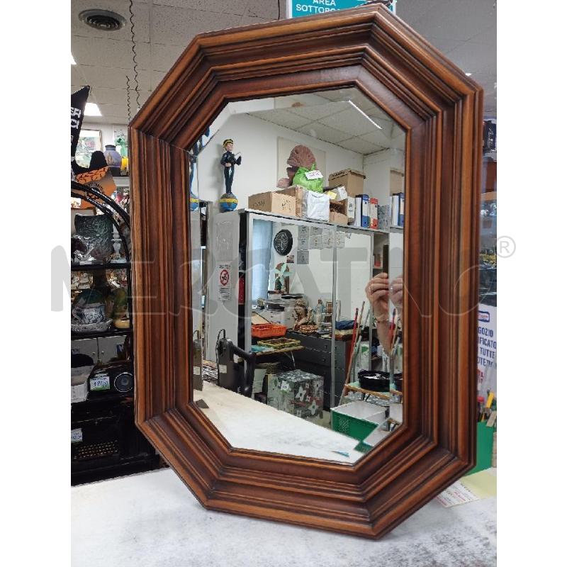 SPECCHIO MOLATO CORNICE LEGNO  | Mercatino dell'Usato Moncalieri - fr. moriondo 1