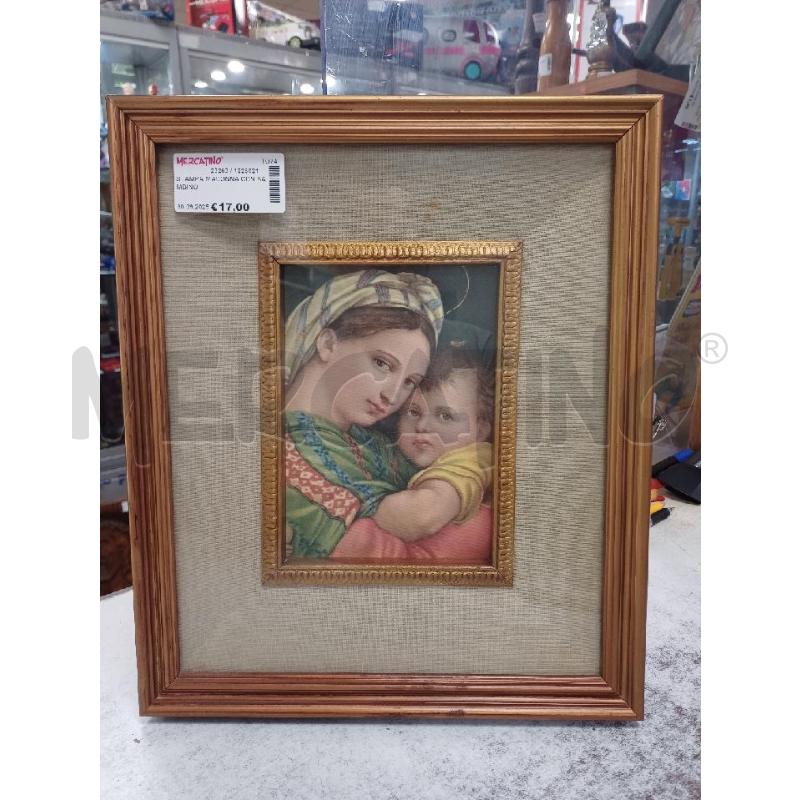 STAMPA MADONNA CON BAMBINO | Mercatino dell'Usato Moncalieri - fr. moriondo 1