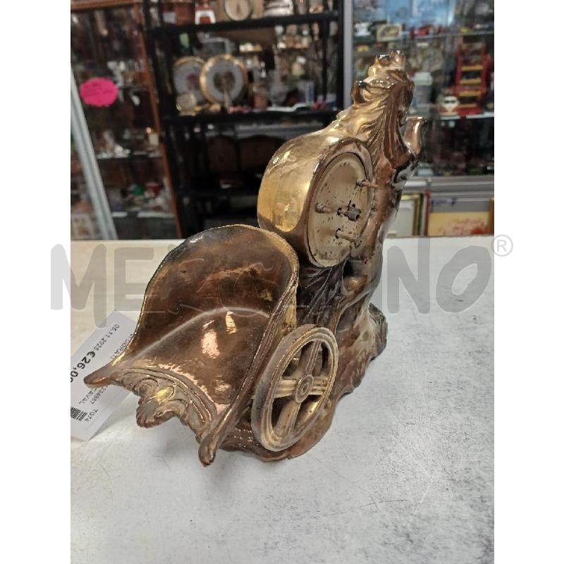 STATUA OROLOGIO CAVALLI DORATI | Mercatino dell'Usato Moncalieri - fr. moriondo 4