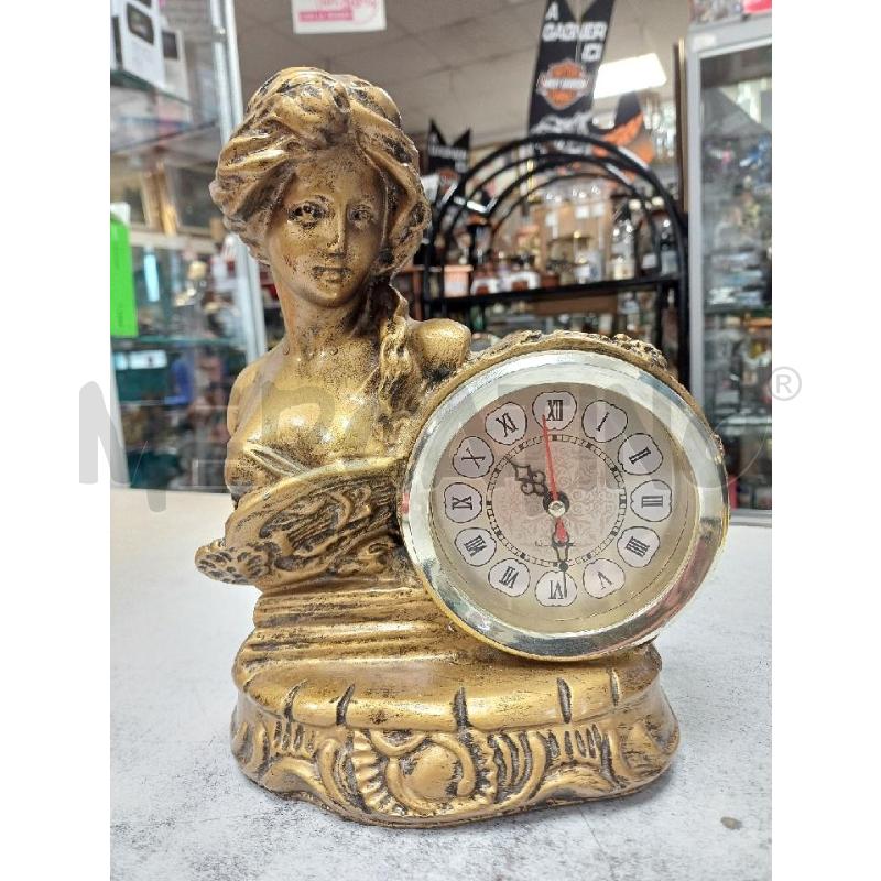 STATUETTA OROLOGIO DAMA RESINA  | Mercatino dell'Usato Moncalieri - fr. moriondo 1