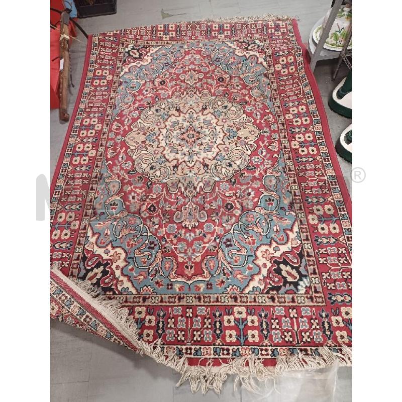 TAPPETO ROSSO BEIGE CELESTE 146X230 | Mercatino dell'Usato Moncalieri - fr. moriondo 2