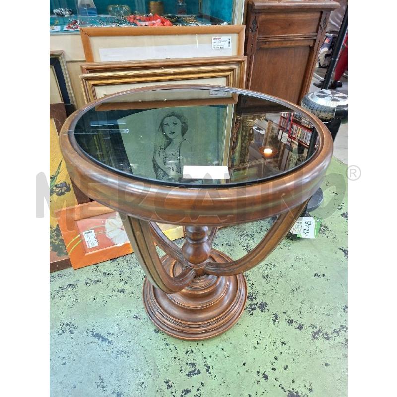 TAVOLINO LEGNO CON PIANO VETRO | Mercatino dell'Usato Moncalieri - fr. moriondo 1