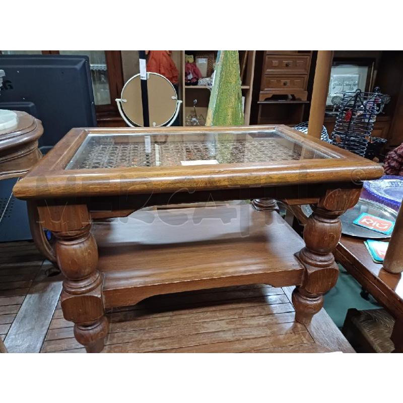 TAVOLINO LEGNO PIANO VETRO | Mercatino dell'Usato Moncalieri - fr. moriondo 1