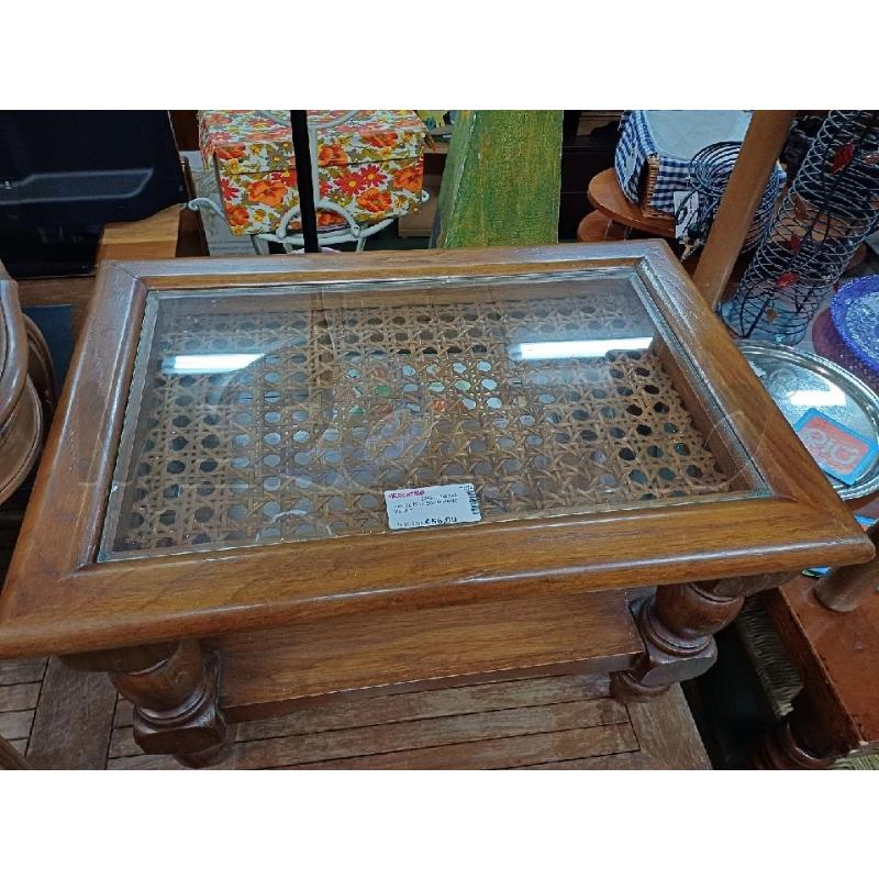 TAVOLINO LEGNO PIANO VETRO | Mercatino dell'Usato Moncalieri - fr. moriondo 2