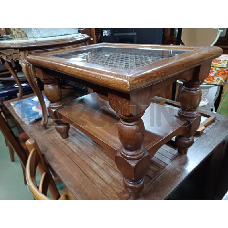 TAVOLINO LEGNO PIANO VETRO | Mercatino dell'Usato Moncalieri - fr. moriondo 3