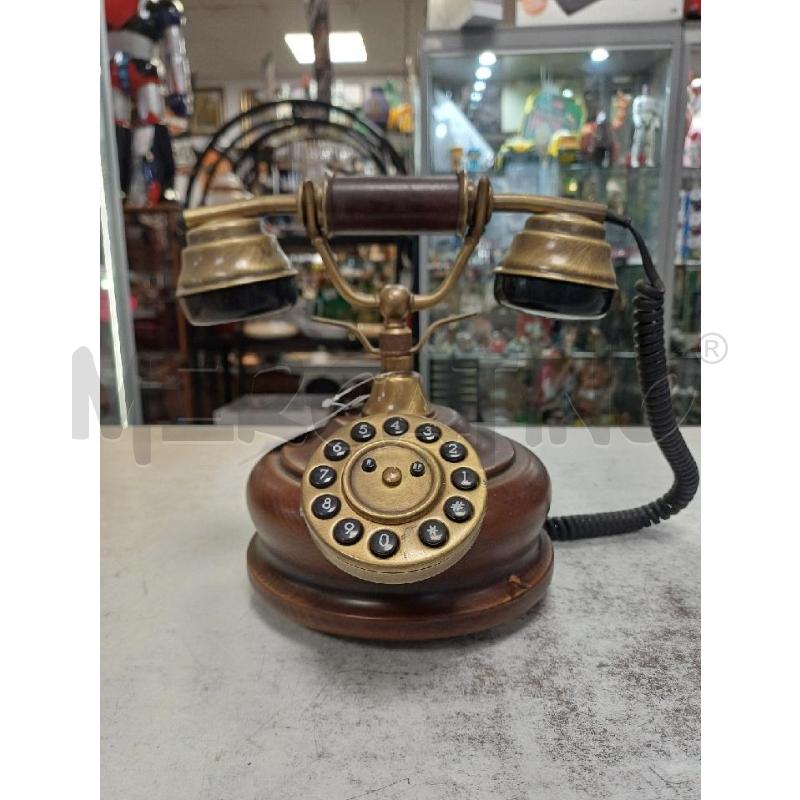 TELEFONO A ROTELLO LEGNO OTTONATO | Mercatino dell'Usato Moncalieri - fr. moriondo 1