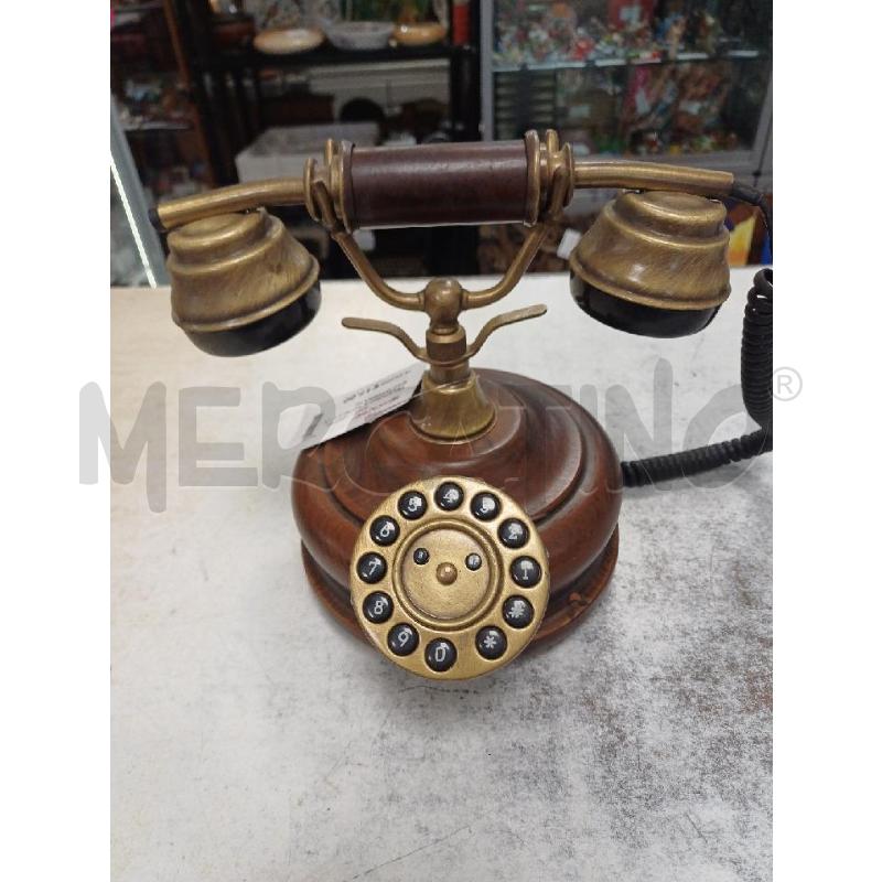 TELEFONO A ROTELLO LEGNO OTTONATO | Mercatino dell'Usato Moncalieri - fr. moriondo 2