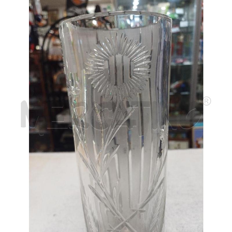 VASO CILINDRO FIORI MOLATO | Mercatino dell'Usato Moncalieri - fr. moriondo 2
