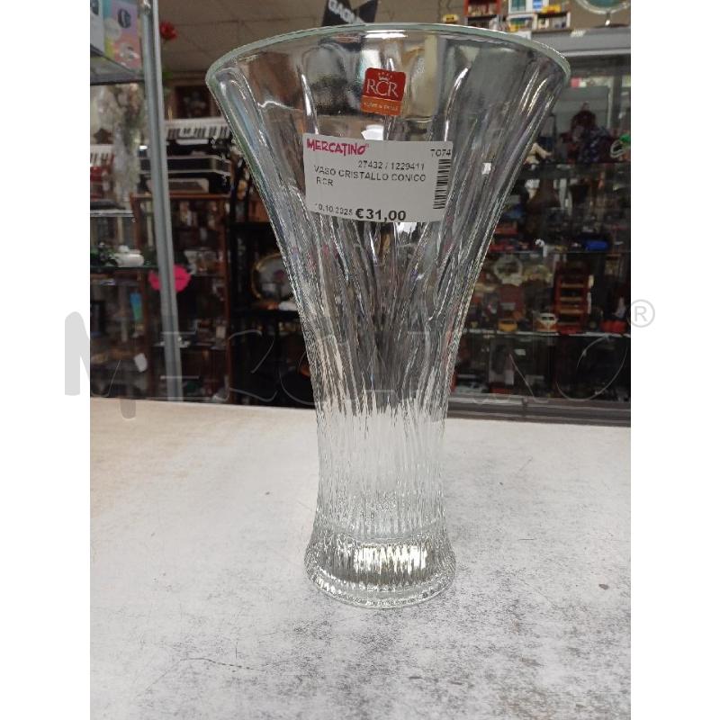 VASO CRISTALLO CONICO RCR | Mercatino dell'Usato Moncalieri - fr. moriondo 1