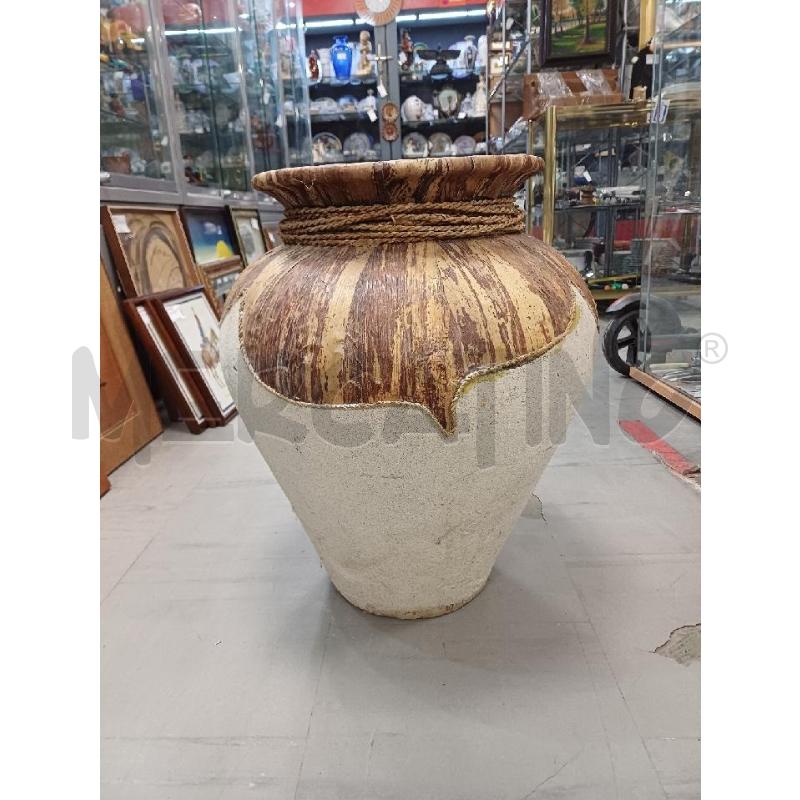 VASO GRANDE BEIGE FOGLIE DI BANANO | Mercatino dell'Usato Moncalieri - fr. moriondo 1