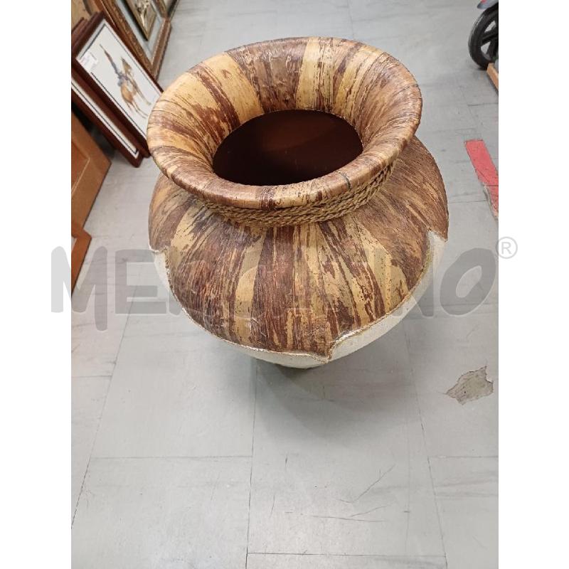VASO GRANDE BEIGE FOGLIE DI BANANO | Mercatino dell'Usato Moncalieri - fr. moriondo 2