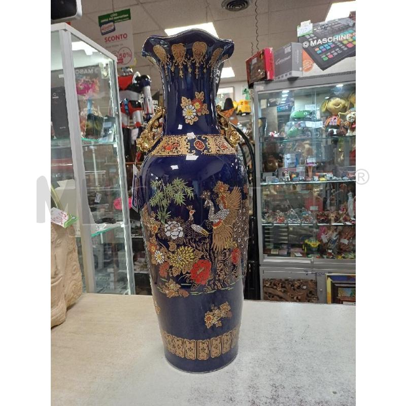 VASO GRANDE BLU DECORO ORIENTALE | Mercatino dell'Usato Moncalieri - fr. moriondo 1