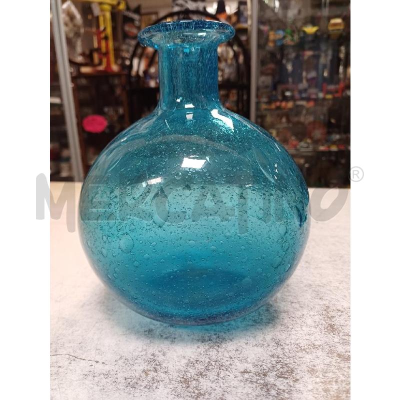 VASO VETRO AZZURRO  | Mercatino dell'Usato Moncalieri - fr. moriondo 1